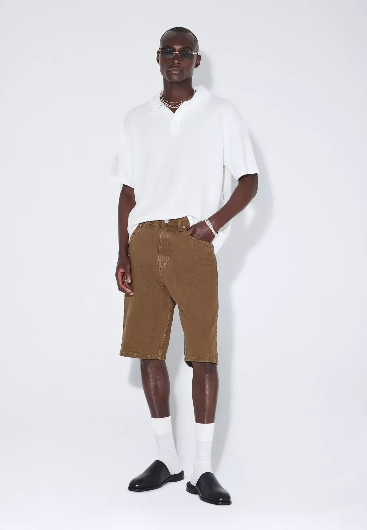Dr.Denim Omar Shorts Washed Teak Herren Denim braun
